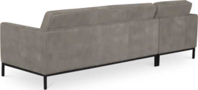 Italo Hoekbank Elegant Silver Grey Velvet (Hoek Rechts)