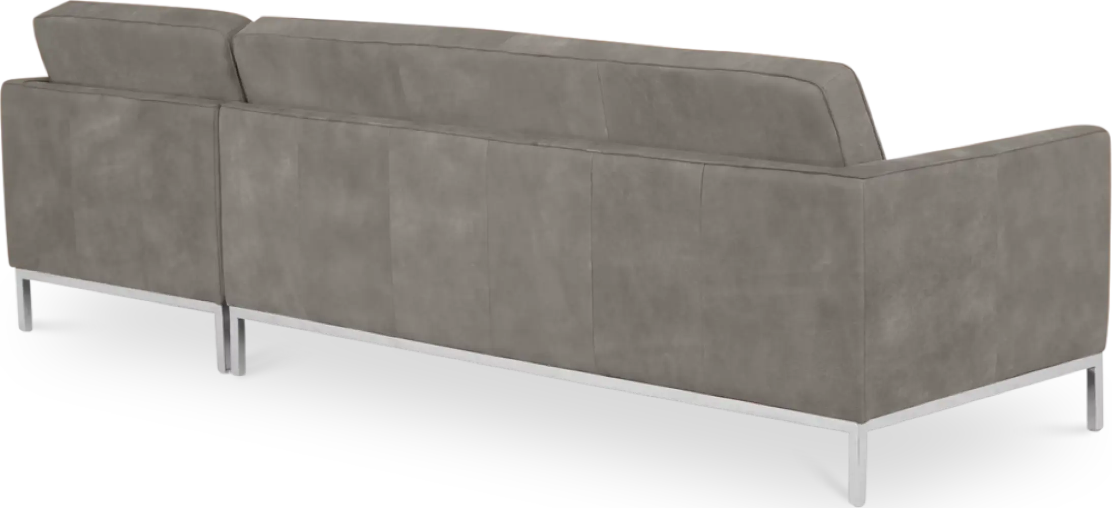 Italo Hoekbank Elegant Silver Grey Velvet (Hoek Links)