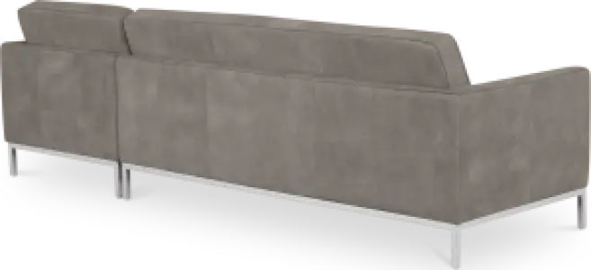 Italo Hoekbank Elegant Silver Grey Velvet (Hoek Links)