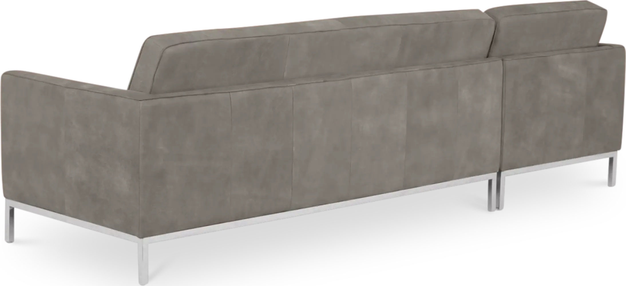 Italo Hoekbank Elegant Silver Grey Velvet (Hoek Rechts)