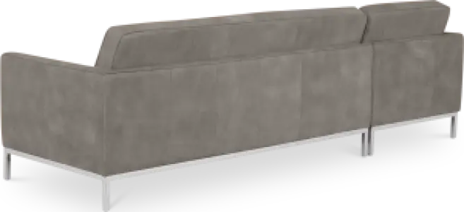 Italo Hoekbank Elegant Silver Grey Velvet (Hoek Rechts)