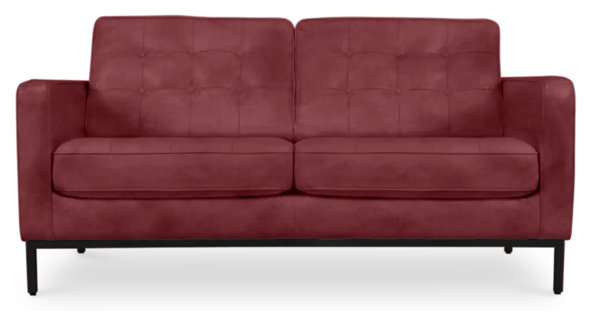 Italo Twee Zits Bordeaux Red Velvet