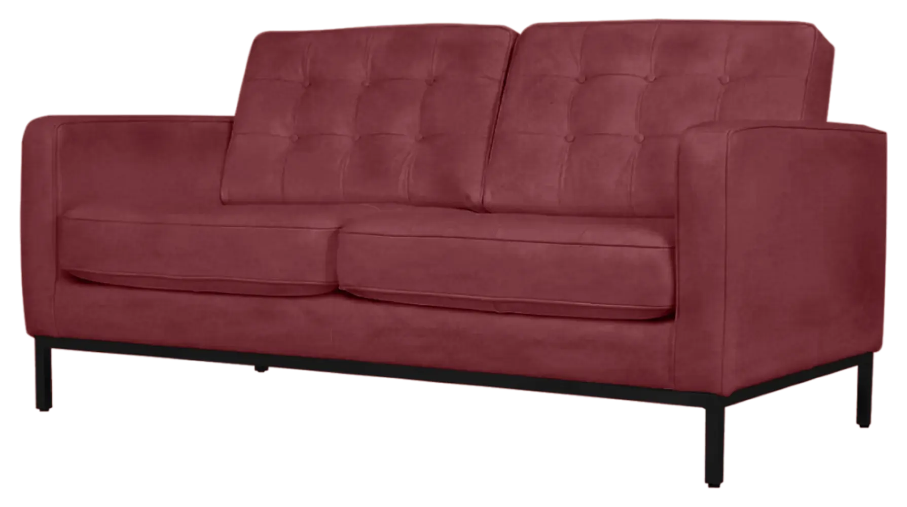 Italo Twee Zits Bordeaux Red Velvet