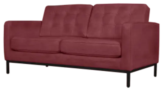 Italo Twee Zits Bordeaux Red Velvet