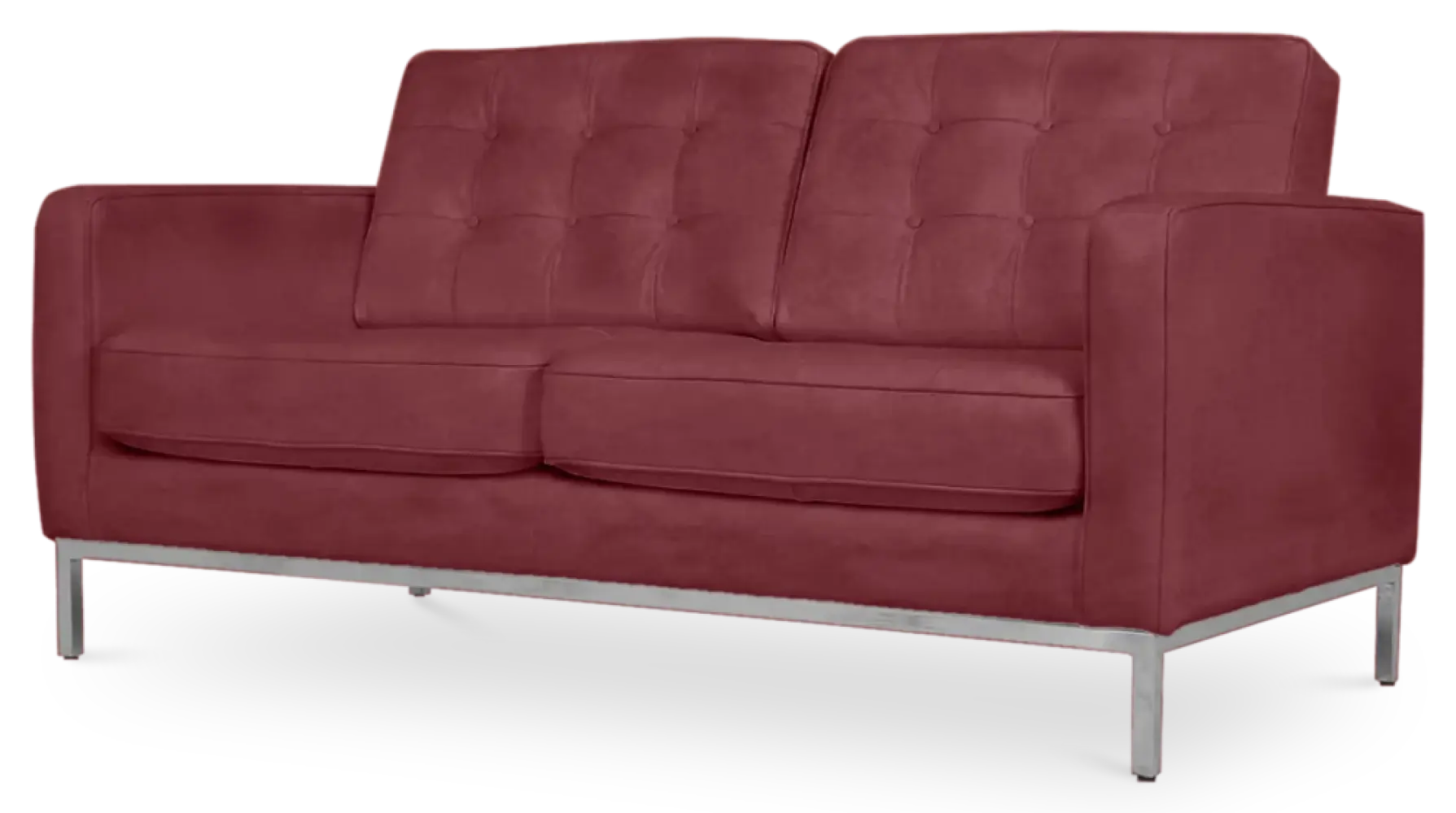 Italo Twee Zits Bordeaux Red Velvet