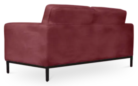 Italo Twee Zits Bordeaux Red Velvet
