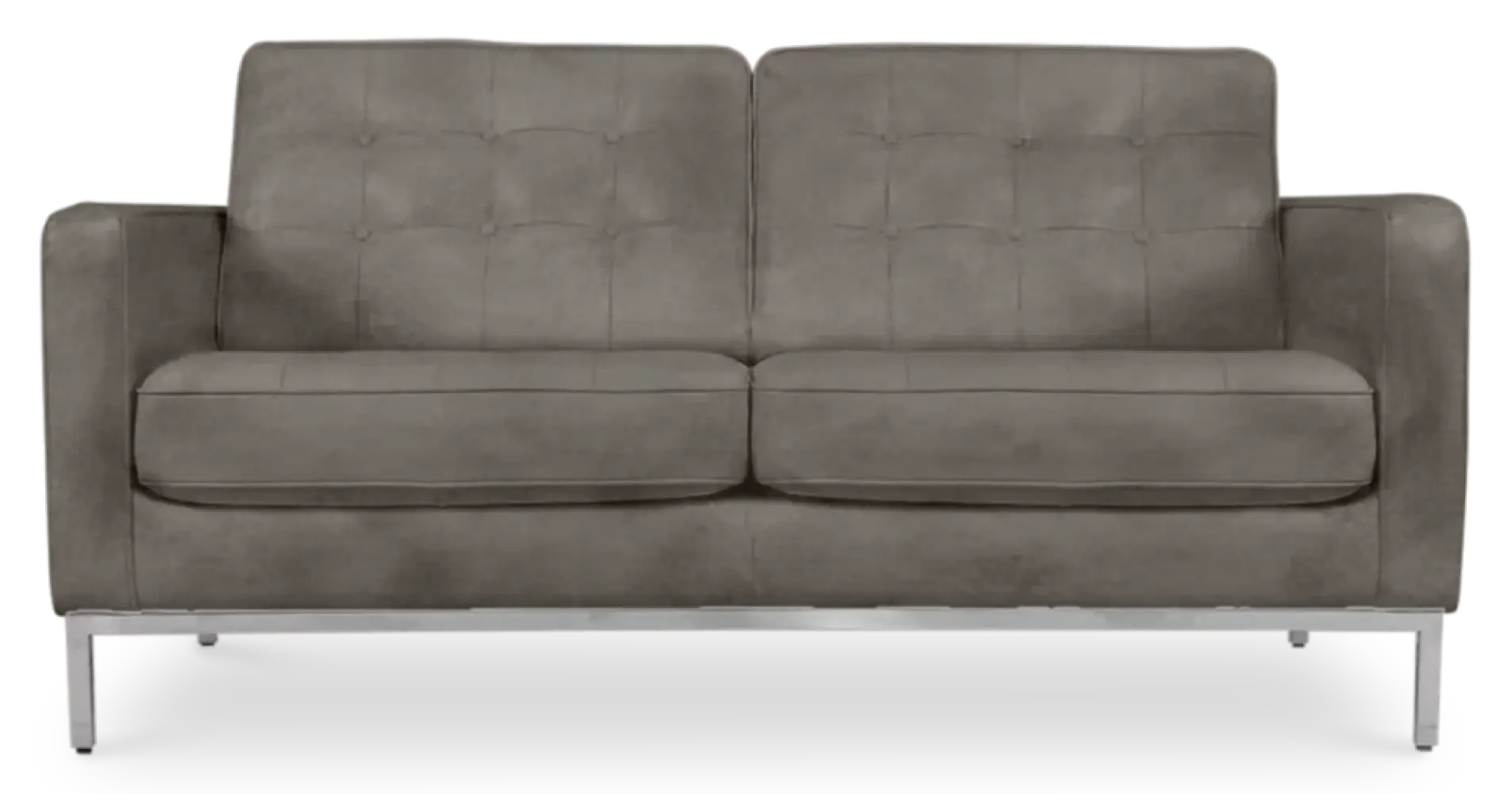 Italo Twee Zits Elegant Silver Grey Velvet