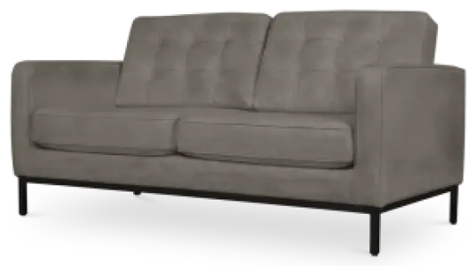 Italo Twee Zits Elegant Silver Grey Velvet