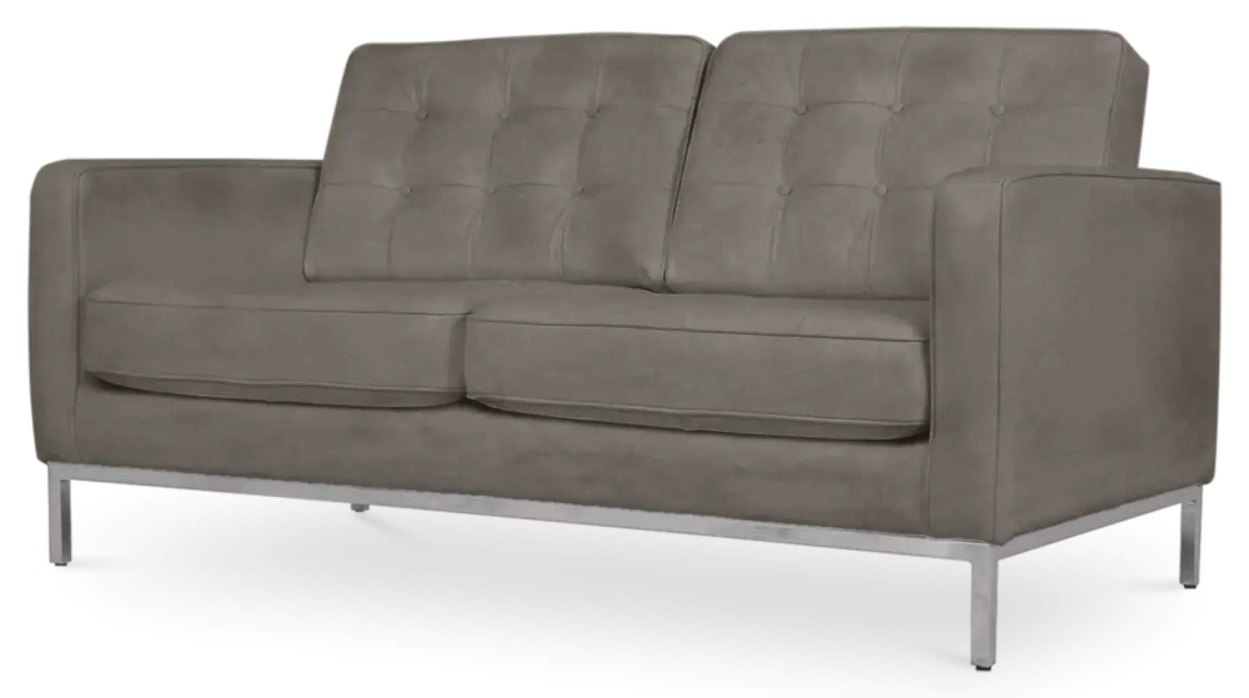 Italo Twee Zits Elegant Silver Grey Velvet