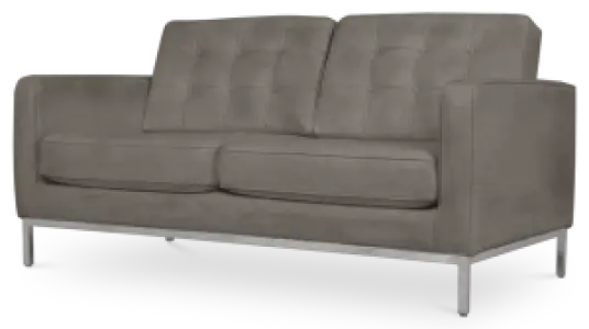 Italo Twee Zits Elegant Silver Grey Velvet