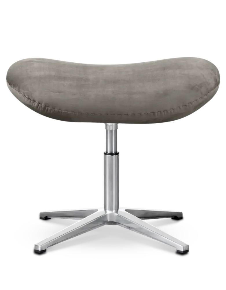 Flag Ottoman / Hocker Zilver Grijs Velvet