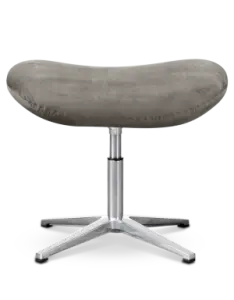 Flag Ottoman / Hocker Zilver Grijs Velvet