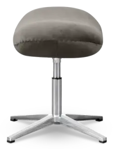 Flag Ottoman / Hocker Zilver Grijs Velvet