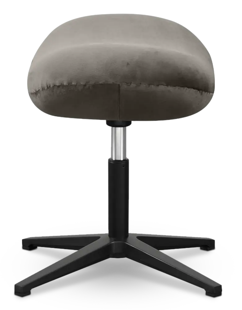 Flag Ottoman / Hocker Zilver Grijs Velvet