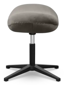 Flag Ottoman / Hocker Zilver Grijs Velvet