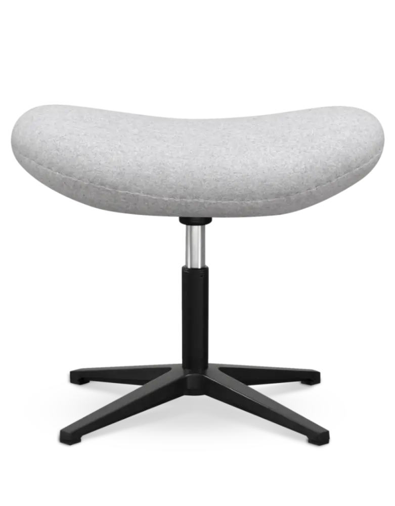 Flag Ottoman / Hocker Licht Grijs Kasjmier