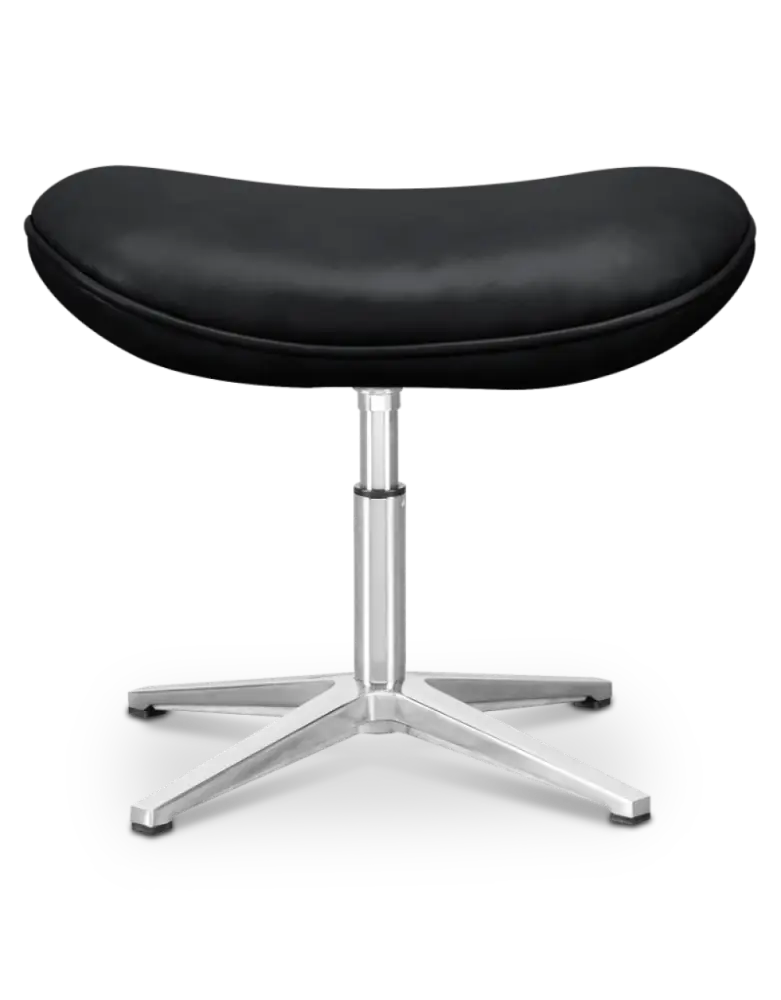 Flag Ottoman / Hocker Zwart Leer