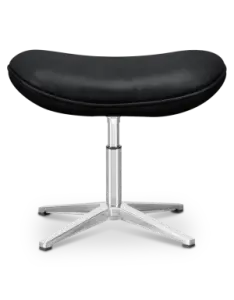 Flag Ottoman / Hocker Zwart Leer