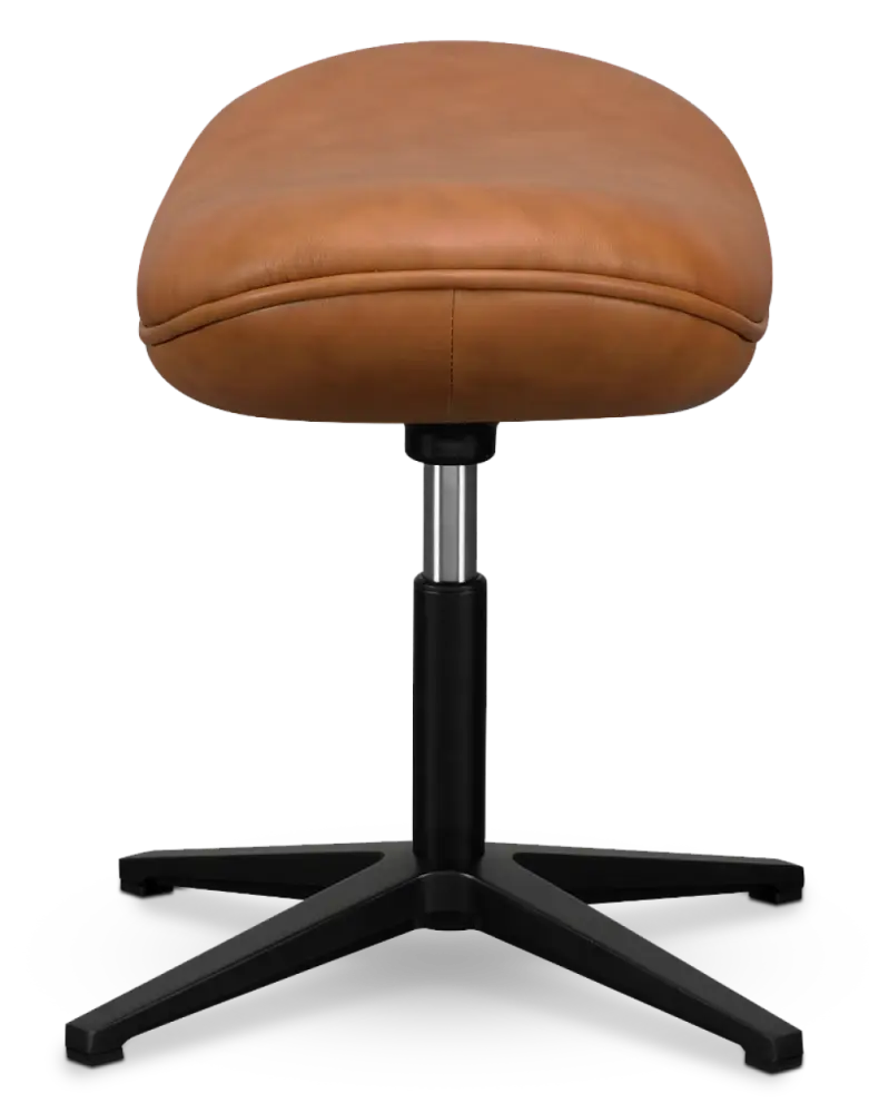 Flag Ottoman / Hocker Cognac / Bruin Leer
