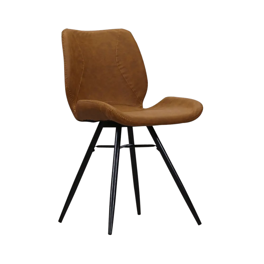 Industriële Eetkamerstoel Barron Vintage Cognac
