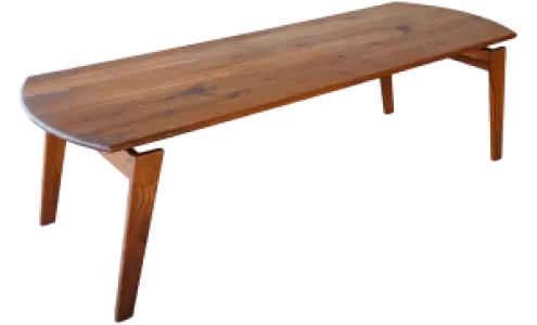 Artson Vergaderset Walnoot 280×90 + 6× CD 117 Zwart Leer