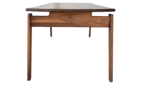 Artson Vergaderset Walnoot 280×90 + 6× CD 117 Zwart Leer