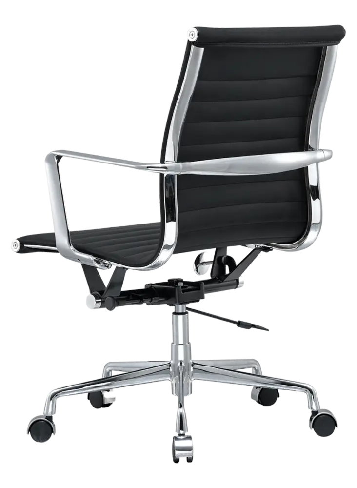 Artson Vergaderset Walnoot 280×90 + 6× CD 117 Zwart Leer