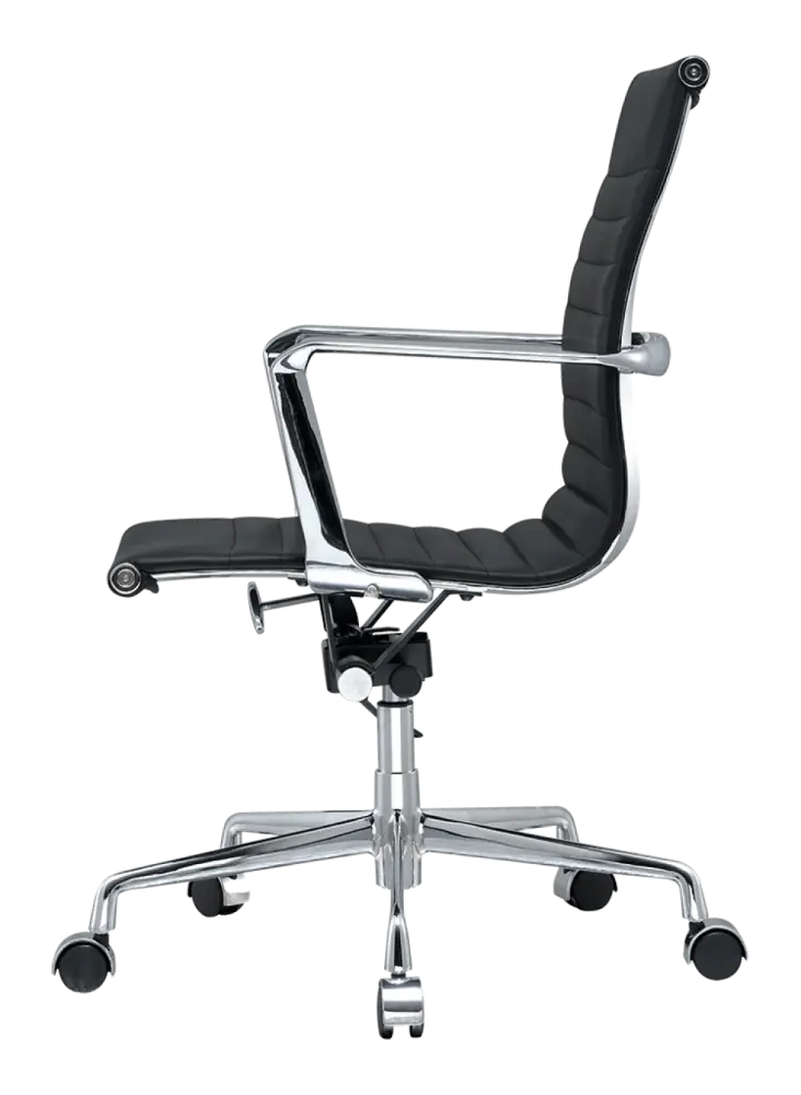 Artson Vergaderset Walnoot 280×90 + 6× CD 117 Zwart Leer