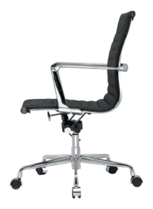 Artson Vergaderset Walnoot 280×90 + 6× CD 117 Zwart Leer