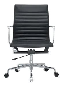 Artson Vergaderset Walnoot 280×90 + 6× CD 117 Zwart Leer