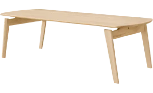 Artson Vergaderset Eiken 280×90 + 6× CD 117 Wit Leer