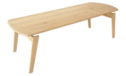 Artson Vergaderset Eiken 280×90 + 6× CD 117 Wit Leer