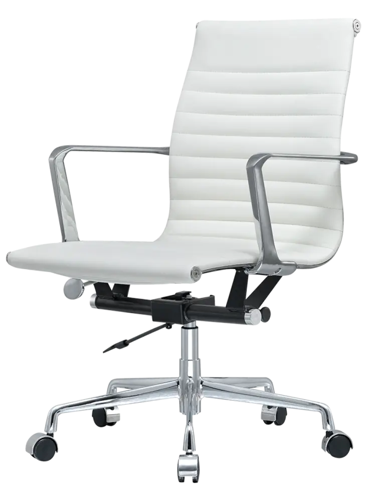 Artson Vergaderset Eiken 280×90 + 6× CD 117 Wit Leer