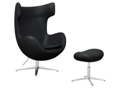 Flag Chair Zwart Leer | OUD MODEL