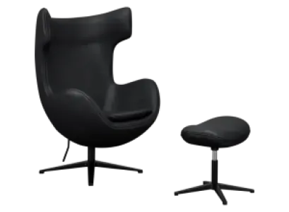 Flag Chair Zwart Leer | OUD MODEL