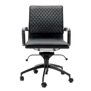 Diamond Softpad Bureaustoel Zwart | Lage Rug