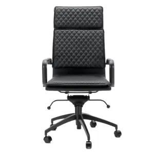 Diamond Softpad Bureaustoel Zwart | Hoge Rug