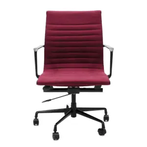 Cavel CD 117 Bureaustoel Rood Linnen | Zwart Frame