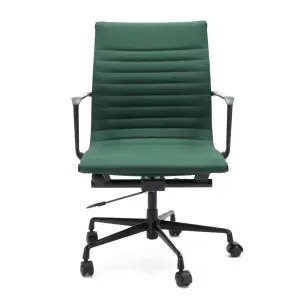 Cavel CD 117 Bureaustoel Groen Linnen | Zwart Frame
