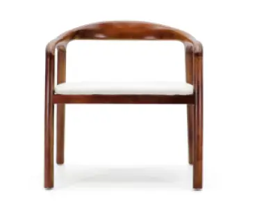 Artson Eetkamerstoel | Notenhout | Wit Boucle