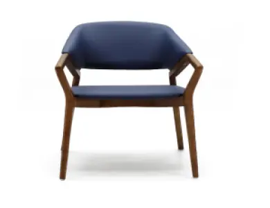 Japandi Eetkamerstoel Candorra | Blauw | Walnoot