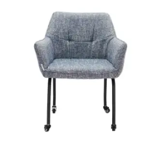 Eetkamerstoel Met Wieltjes Till | Blauw