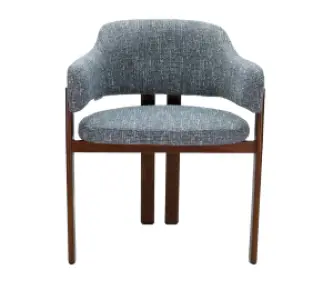 Japandi Eetkamerstoel Isamu | Blauw OTE | Walnoot Onderstel