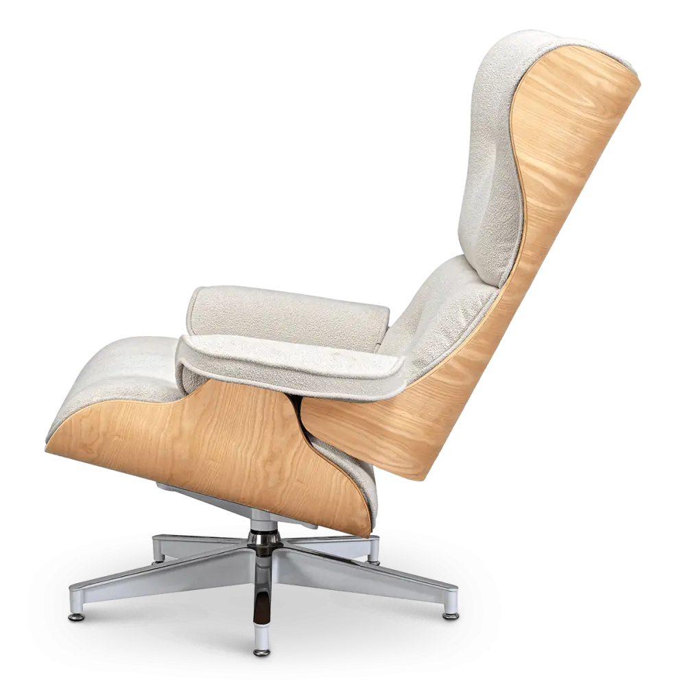 Cavel Lounge Chair Wit Boucle | Essen Schalen