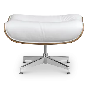 Cavel Lounge Chair Wit Leer | Walnoot Schalen