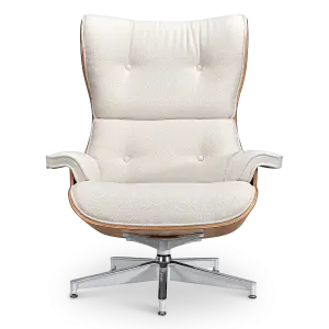 Cavel Lounge Chair Wit Boucle | Essen Schalen