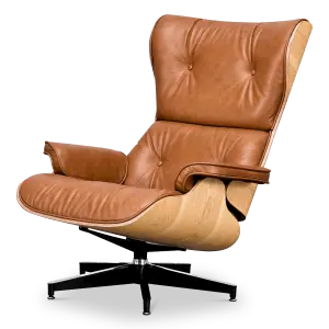 Cavel Lounge Chair Cognac/Bruin Leer | Essen Schalen