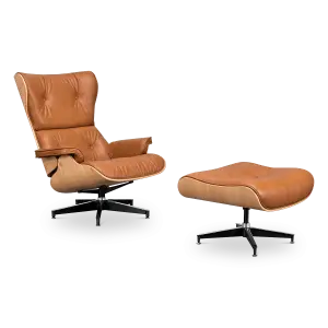 Cavel Lounge Chair Cognac/Bruin Leer | Essen Schalen