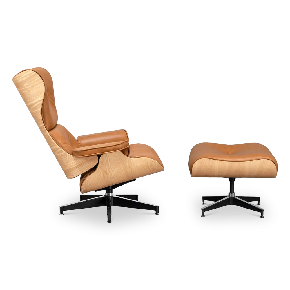 Cavel Lounge Chair Cognac/Bruin Leer | Essen Schalen