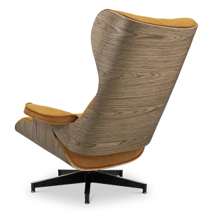 Cavel Lounge Chair Bruin Boucle | Walnoot Schalen